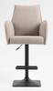 HR280KW Latte modern boucle szék fekete lábbal