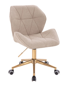 HR212K Latte modern boucle szék arany lábbal