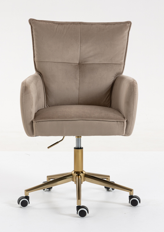 HR250K Latte modern velúr szék arany lábbal