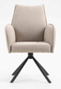 HR280 CSILLAGLÁB Latte modern boucle szék fekete lábbal