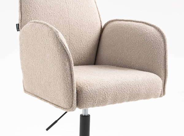 HR280N Latte modern boucle szék fekete lábbal