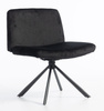 HR150 CSILLAGLÁB Fekete Modern Velúr Szék Fekete lábbal