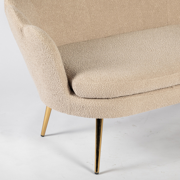 FREY Latte modern boucle kanapé arany lábbal