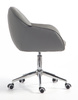 HR2055K Szürke Modern Műbőr Szék Krómozott lábbal