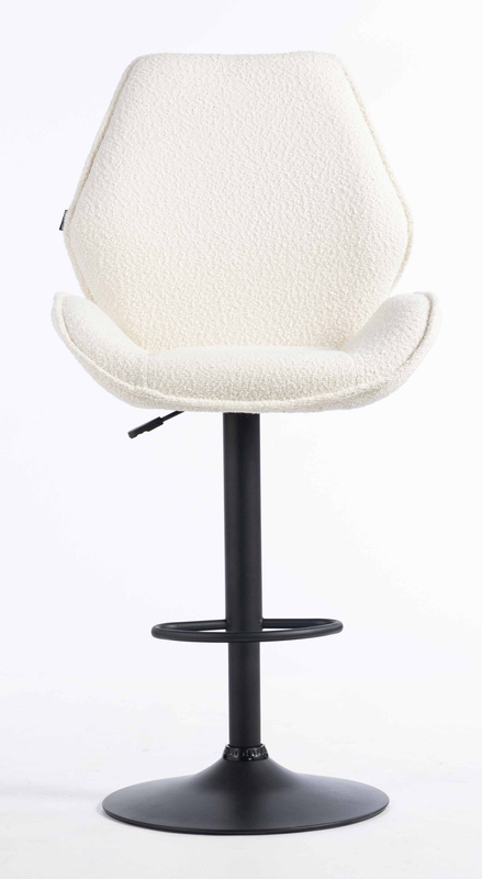 HR350W Krémszínű modern boucle szék fekete lábbal