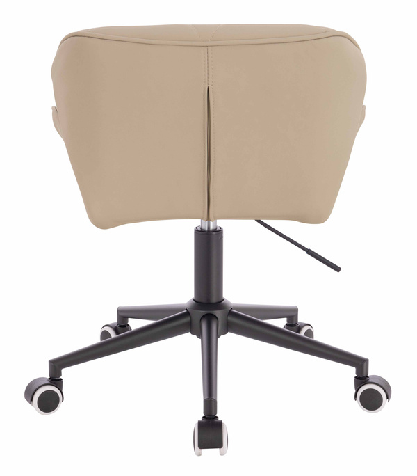 HR111K Krémszínű Műbőr Premium Soft szék fekete lábbal