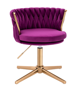HR450CROSS Fukszia Modern Velúr Szék Arany lábbal