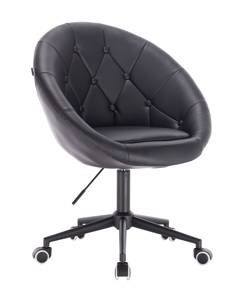 HC8516K Fekete modern műbőr szék fekete lábbal