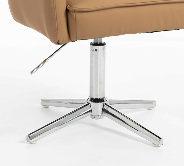 HR250CROSS Karamell Színű Prémium Soft Műbőr Szék Krómozott Lábbal