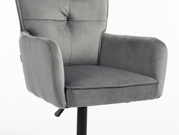 HR250K Grafit modern velúr szék fekete lábbal