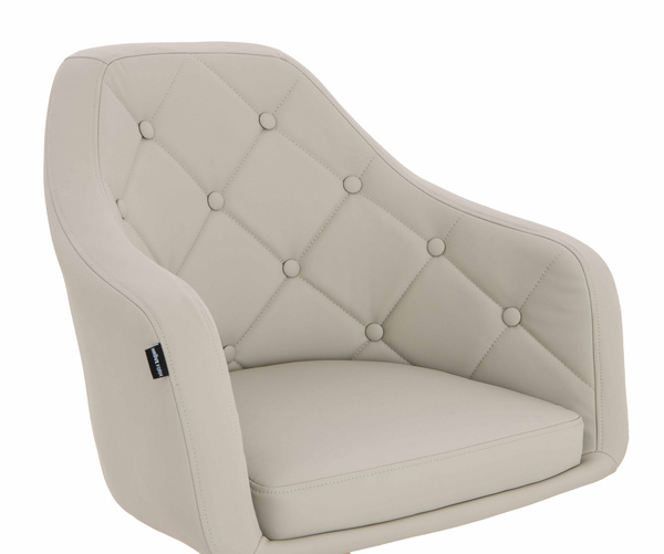 HR831CROSS Ecru Műbőr Premium Soft szék fekete lábbal