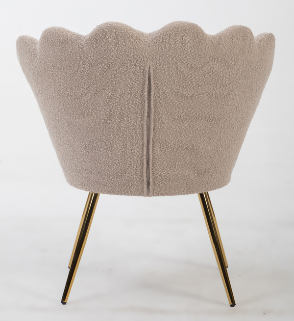 FREY latte modern boucle szék arany lábbal