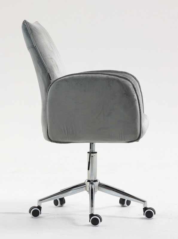 HR280K Acél Modern Velúr Szék Krómozott lábbal