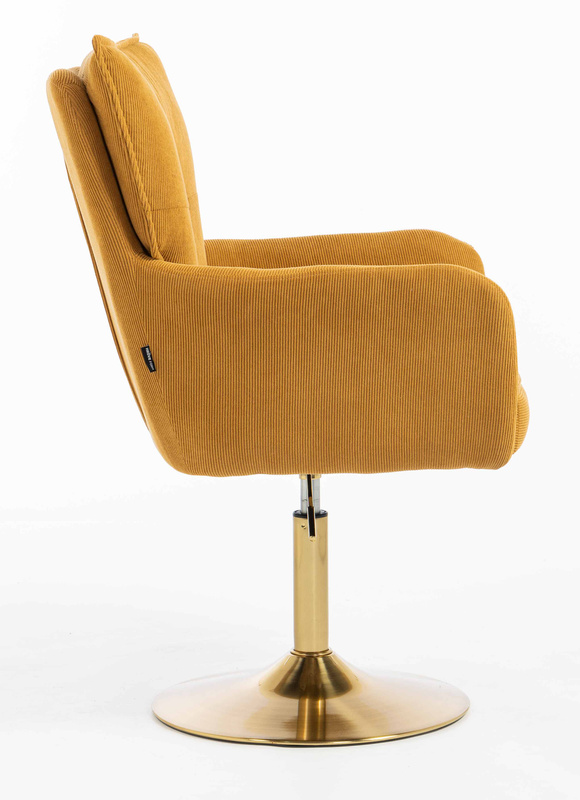 HR250N Curry Sárga Prémium Kordbársony Arany Lábbal