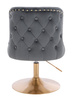 HR940N Grafit Modern Velúr Szék Arany lábbal