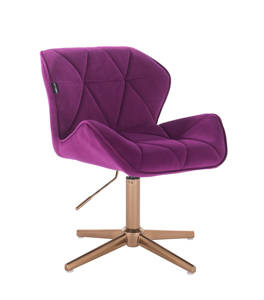 HR111CROSS Fukszia modern velúr szék arany lábbal