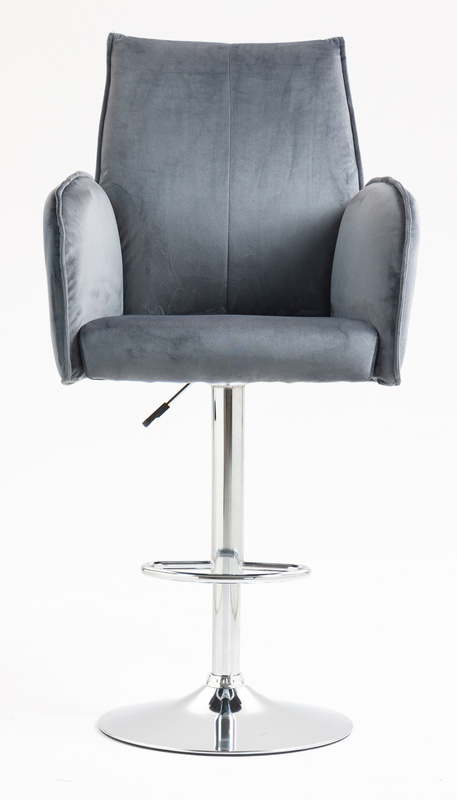 HR280W Grafit Modern Velúr Szék Krómozott lábbal