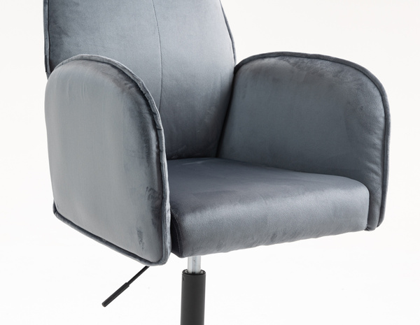 HR280N Grafit Modern Velúr Szék Fekete lábbal