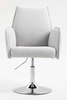 HR280N Szürke modern boucle szék krómozott lábbal
