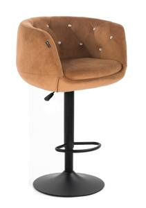 HR333CW Mézbarna modern velúr szék fekete lábbal
