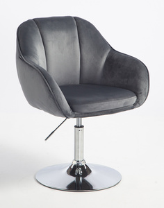 HR2055N Grafit Modern Velúr Szék Krómozott lábbal