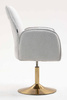 HR280N Szürke modern boucle szék arany lábbal