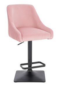 HR920KW Púder Rózsaszín Modern Velúr Szék Fekete lábbal