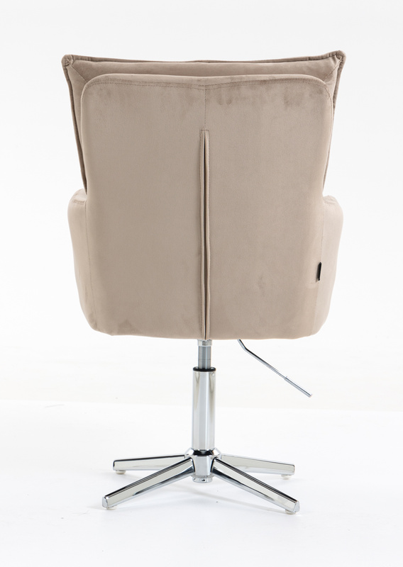 HR250CROSS Latte modern velúr szék krómozott lábbal