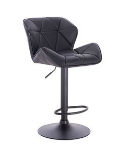 HC111W Fekete modern műbőr szék fekete lábbal