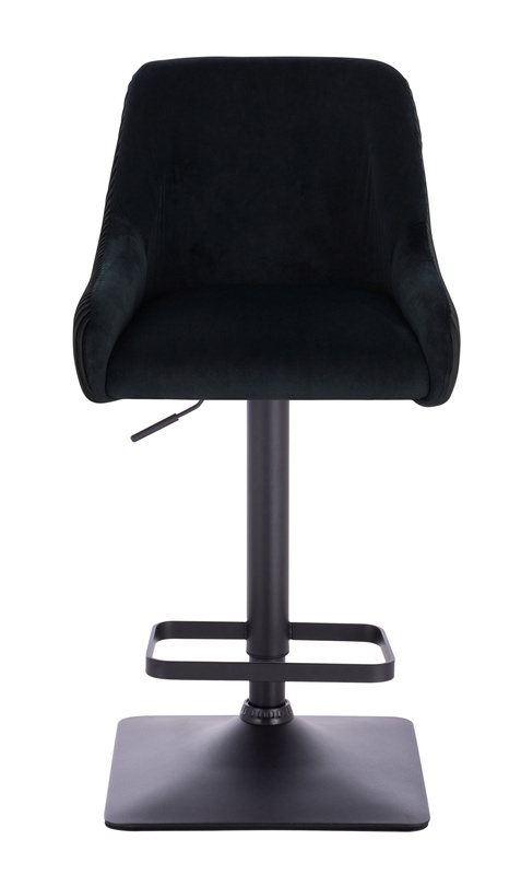 HR920KW Fekete Modern Velúr Szék Fekete lábbal