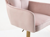 HR250W Púder Rózsaszín modern velúr szék arany lábbal