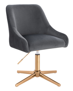 HR920CROSS Grafit Modern Velúr Szék Arany lábbal