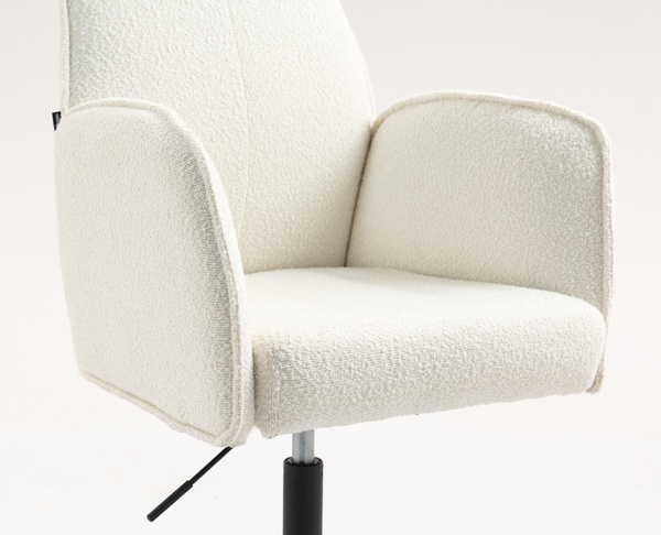 HR280N Krémszínű modern boucle szék fekete lábbal