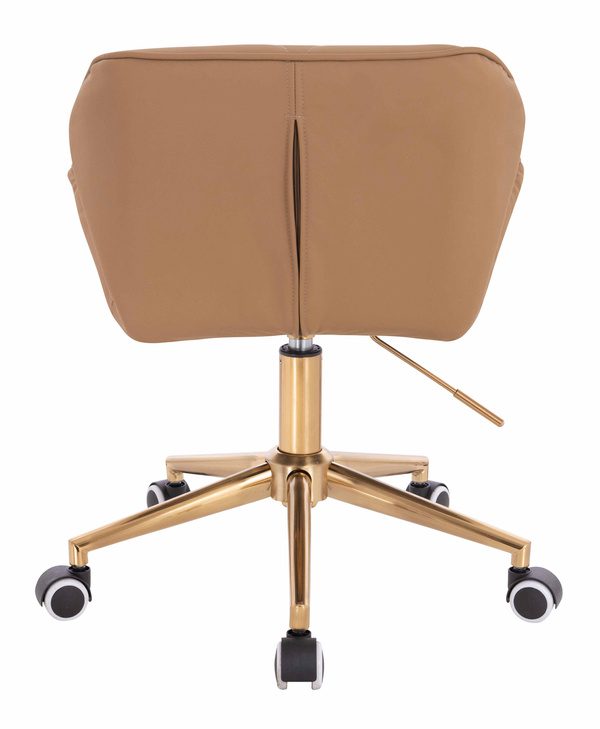 HR111K Karamell Műbőr Premium Soft szék arany lábbal