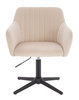 HR190CROSS Krémszínű Modern Velúr Szék Fekete lábbal