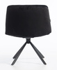 HR150 CSILLAGLÁB Fekete Modern Velúr Szék Fekete lábbal
