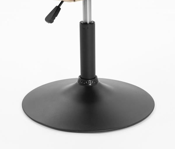 HR2055N Krémszínű Modern Műbőr Szék Fekete lábbal