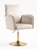 HR280N Latte Modern Velúr Szék Arany lábbal