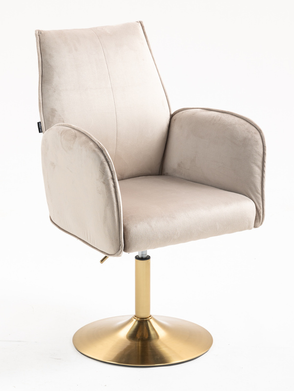 HR280N Latte Modern Velúr Szék Arany lábbal