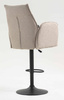 HR280W Latte modern boucle szék fekete lábbal