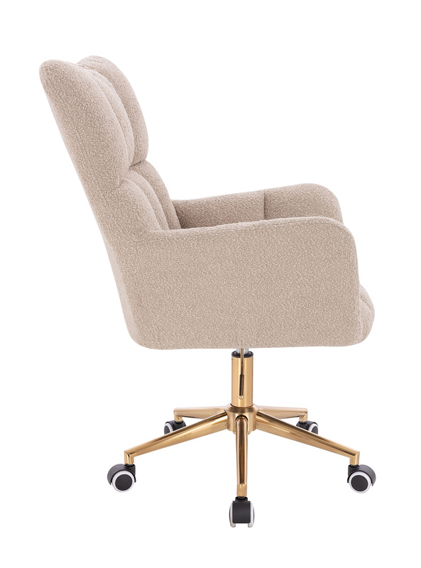 HR650K Latte modern boucle szék arany lábbal