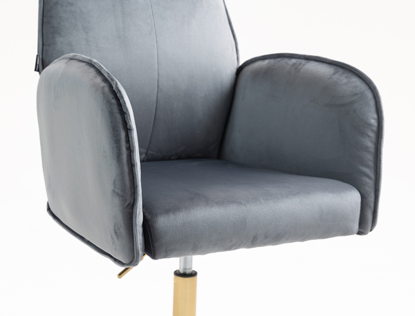 HR280N Grafit Modern Velúr Szék Arany lábbal