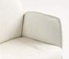 HR280W Krémszínű modern boucle szék fekete lábbal