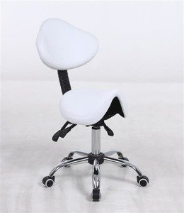 HR2005 Fehér modern műbőr szék krómozott lábbal