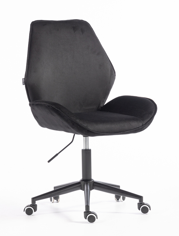 HR350K Fekete modern velúr szék fekete lábbal