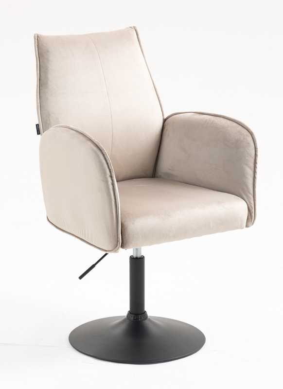HR280N Latte Modern Velúr Szék Fekete lábbal