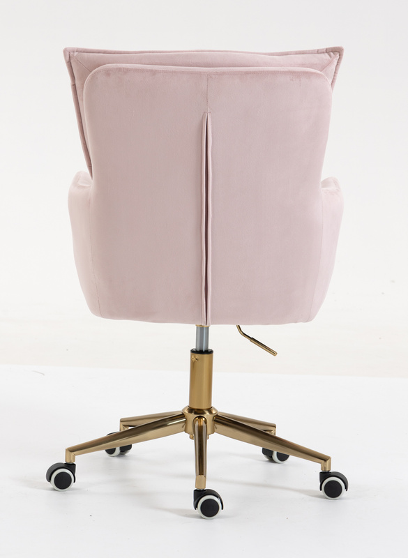 HR250K Púder Rózsaszín modern velúr szék arany lábbal