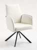 HR280 CSILLAGLÁB Krémszínű modern boucle szék fekete lábbal