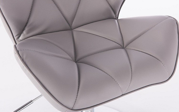 HC111CROSS Szürke modern műbőr szék fekete lábbal