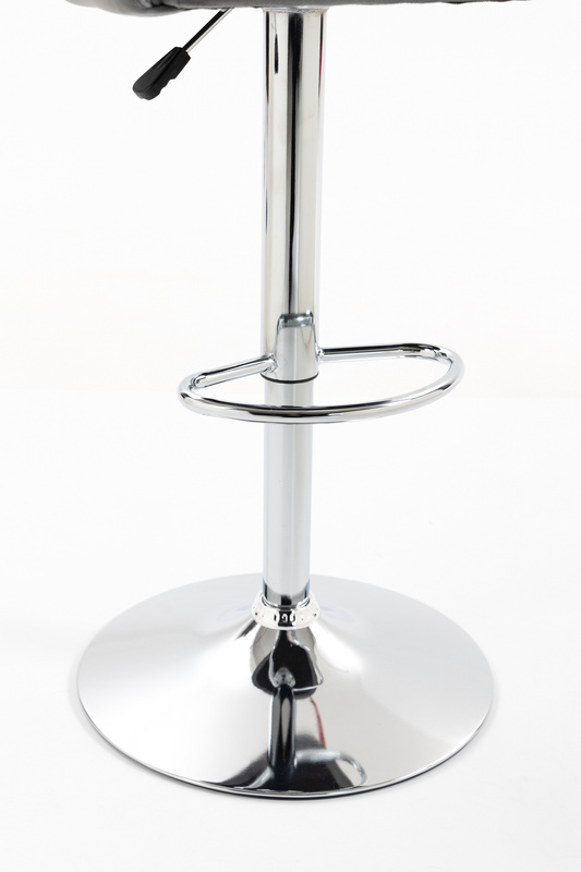 HR250W Grafit modern velúr szék krómozott lábbal